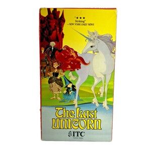 The Last Unicorn Vintage 1988 ITC Family Film VHS Cassette Tape Tested